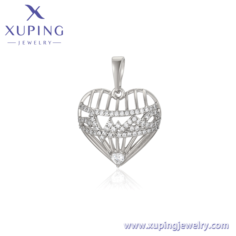 Wholesale Hollow Heart Lightning CZ Pendant - Xuping Jewelry